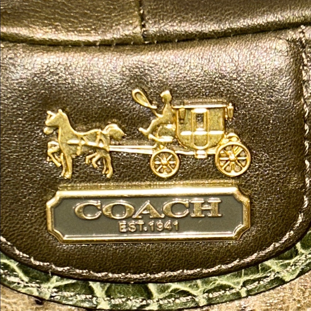 Coach Abigail Croc-Embossed Shoulder Bag - Picture 6 of 17